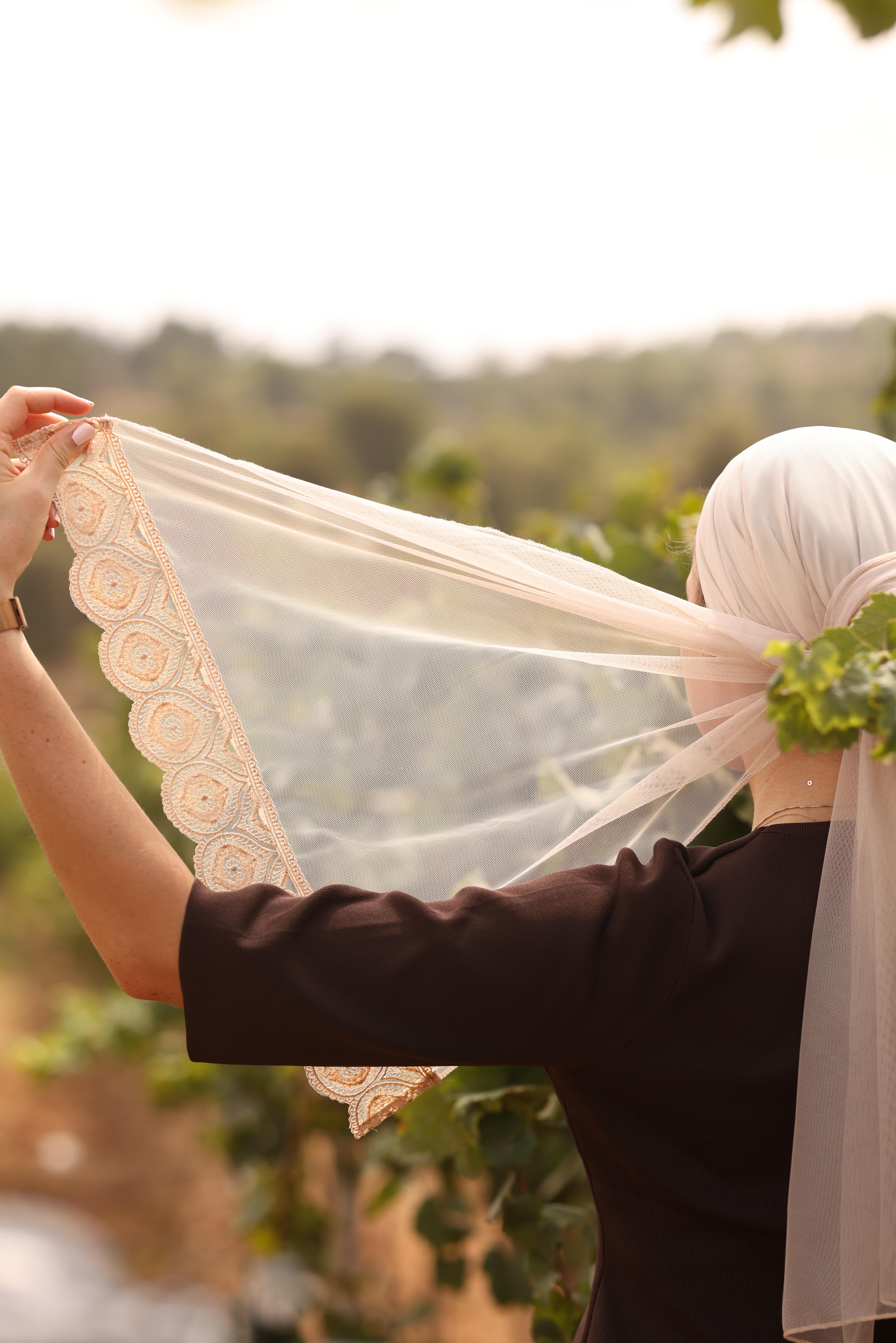 מטפחת מלבן בתוספת תחרה – תמונה 3